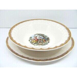 Cronin China Company 9" Vegetable Bowl And A 11 1/4" Oval Platter Read Descr